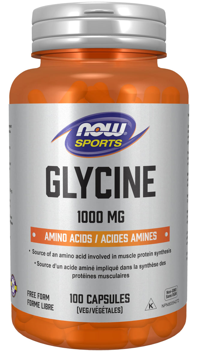 NOW Sports Glycine 1000 mg Vegetable Capsules, 100 Count 🍁 All In One Marketplace Canada
