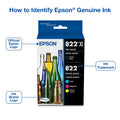 Epson 822 Genuine Ink Cartridge XL Black and Standard Color Combo Pack 🍁 All In One Marketplace Canada