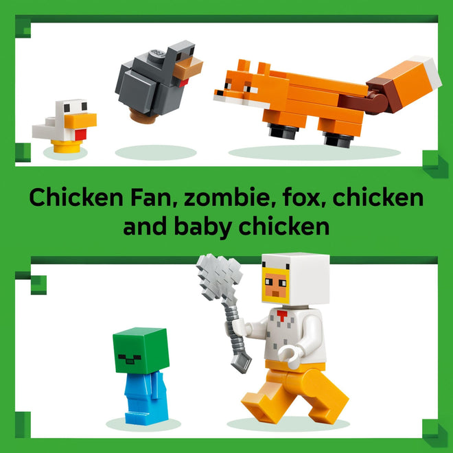 LEGO Minecraft Chicken Farm Building & Pretend Play Toy for Boys & Girls - Video Game Playset & Toy Figures for Kids, Ages 7+ - W/Chicken Fan Minifigure - Gift Idea for Birthdays - 21585 🍁 All In One Marketplace Canada