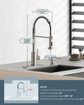 FORIOUS Kitchen Faucets, Brushed Nickel Kitchen Sink Faucet with Pull Down Sprayer, Commercial Kitchen Faucet Stainless Steel, Classic Single Handle Pull Out Sink Faucets for RV Laundry Utility Room 🍁 All In One Marketplace Canada