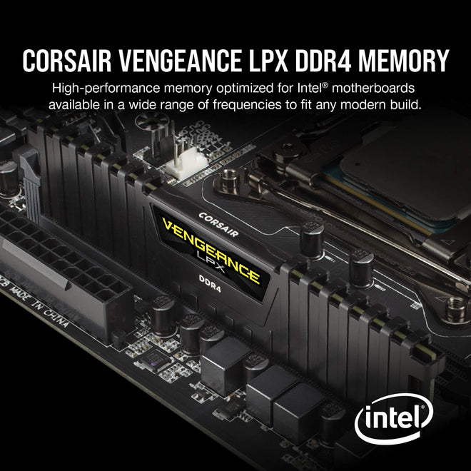 CORSAIR Vengeance LPX DDR4 RAM 32GB (2x16GB) Up to 3200MHz CL16-20-20-38 1.35V Intel XMP AMD EXPO Computer Memory – Black (CMK32GX4M2E3200C16) 🍁 All In One Marketplace Canada