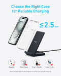 Anker 313 Wireless Charger (Stand), Qi-Certified for iPhone 15/14 / 13/12 / 11 / X / 8, 10W Max for Galaxy S23 / S22 / S21, Micro-USB (9V / 2A Adapter Required, Not Included) 🍁 All In One Marketplace Canada