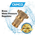 Camco Brass Camper/RV Water Pressure Regulator – Protects RV Kitchen Small Appliances, Plumbing & Hoses – Reduces RV Water Pressure to Safe & Consistent 40-50 PSI – Drinking Water Safe (40055) 🍁 All In One Marketplace Canada