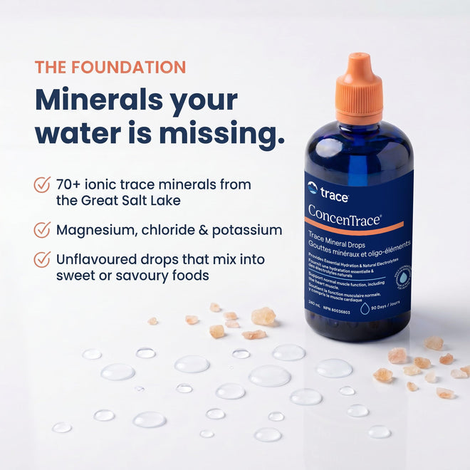 Trace Minerals ConcenTrace Drops - 240 ml, 96 Day Supply, Unflavored - Full Spectrum Minerals - Ionic Liquid Magnesium, Chloride & Potassium Electrolytes - Low Sodium Hydration 🍁 All In One Marketplace Canada