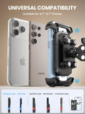 Tounee Bike Phone Mount Holder with Dual Vibration Dampener - Quick Release Handlebar Clip for Bicycle/Cycling, Upgraded Anti-Shock Design Fits iPhone 16/15/14 Pro Max & 4.7-6.7" Phones (Black) 🍁 All In One Marketplace Canada