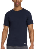 PUMA Men's 4 Pack Cotton Crewneck Short Sleeve T-Shirt, Black/Grey/White/Navy, Large 🍁 All In One Marketplace Canada