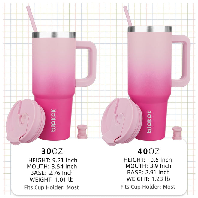 BJPKPK 40 oz Insulated Tumbler with Handle & Straw, Stainless Steel 🍁 All In One Marketplace Canada