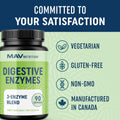 Digestive Enzymes 280MG for Digestive Health & Bloating Relief for Women & Men | Triple Digestive Enzyme Blend to Break Down Carbs & Fats, Anti Bloating Supplement for Women & Men | Vegetarian | 90ct 🍁 All In One Marketplace Canada