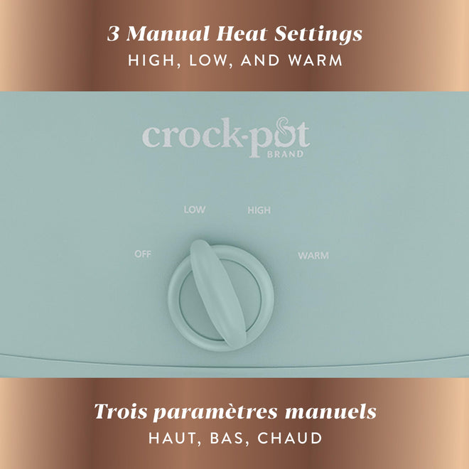 Crock-Pot Design Series 4.5-Quart Manual Slow Cooker, Ocean Fog Green 🍁 All In One Marketplace Canada