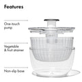 OXO Good Grips Good Grips Salad Spinner, 10.25-Inch Clear 🍁 All In One Marketplace Canada
