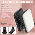 Anautin Selfie Light, 60 LED 2200mAh Rechargeable Clip Fill Video Light (Black) 🍁 All In One Marketplace Canada