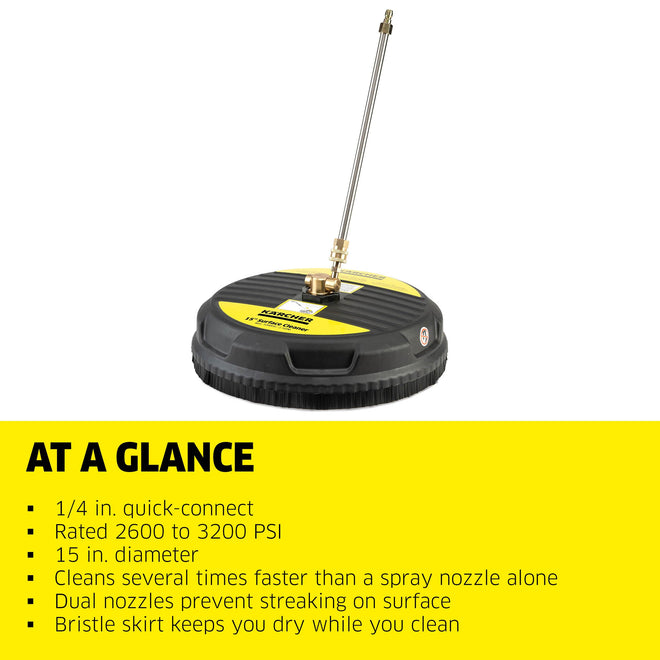 Karcher Universal 15" Pressure Washer Surface Cleaner Attachment, Power Washer Accessory - 1/4" Quick-Connect, 3200 PSI 🍁 All In One Marketplace Canada