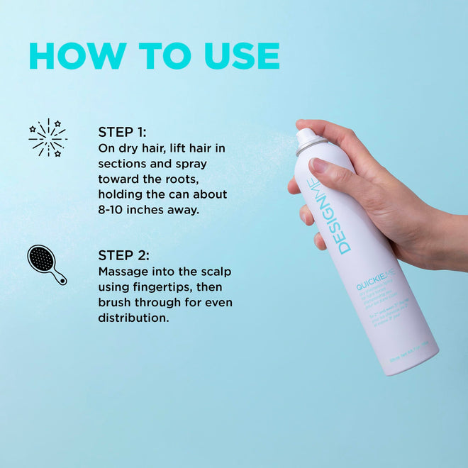DESIGNME QUICKIE.ME Dry Shampoo Spray | Oil Absorbing | Root Lifting Shampoo for Light Tone, 339mL 🍁 All In One Marketplace Canada