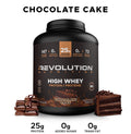Revolution Nutrition, High Whey, Protein Powder 6LB, Whey Protein, Gluten Free, 25g of Protein Per Scoop, 2.7kg, 73 Servings (Chocolate Cake, 6 Pound) 🍁 All In One Marketplace Canada