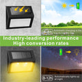 Solar Lights for Steps Decks Pathway Yard Stairs Fences, LED lamp, Rainproof, Black Metal case, 6 Pack 🍁 All In One Marketplace Canada