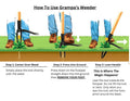 Grampa's Weeder - The Original Stand Up Weed Puller - Made with Real Bamboo & Steel Head Design - Easily Remove Weeds While Saving Your Knees & Back 🍁 All In One Marketplace Canada