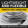 Bionic Steel Metal Garden Hose 75 Ft, Rust Proof 304 Stainless Steel Water Hose with Brass Fittings, Flexible & Heavy Duty Hose, Lightweight, Kink Free & Easy Coil Outdoor Hose- 2021 Model… 🍁 All In One Marketplace Canada