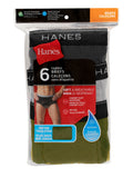 Hanes Mens 6-pack Exposed Waistband Mid-rise Briefs-underwear, White/Black, Medium US 🍁 All In One Marketplace Canada