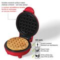 Starfrit Electric Mini Waffle Maker - 4" Non-Stick Cooking Surface - Easy to Use & Clean - Red - 350W 🍁 All In One Marketplace Canada