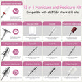 SnnyNyx Cordless Electric Nail Drill 35000 RPM, Professional Nail File Kit with LCD Display, 12 Bits & 36 Sanding Bands, Rechargeable Manicure Pedicure Kit for Acrylic Gel Nails, Salon & Home Use(Rose Gold) 🍁 All In One Marketplace Canada