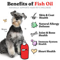 Fish Oil for Dogs 1.89 L - Healthy Skin & Coat, Salmon, Pollock, All Natural Supplement for Pets, Itching Scratching Allergy & Inflammation Defense, Omega 3 EPA DHA, Brain & Heart Health 🍁 All In One Marketplace Canada