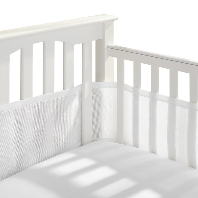 BreathableBaby Breathable Mesh Liner for Full-Size Cribs, Classic 3mm Mesh, White (Size 4FS Covers 3 or 4 Sides) 🍁 All In One Marketplace Canada