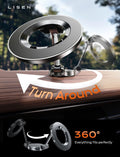 LISEN for MagSafe Car Mount, [24 Strong Magnet] 360° Rotation Magnetic Phone Holder Car Support Cellulaire Auto iPhone Car Holder Mount Dash Phone Mount for iPhone 17 Pro Max Air 16 Plus 15 14 13 12 🍁 All In One Marketplace Canada