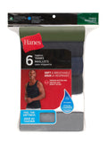 Hanes Men’s Ribbed Tank, Cotton Undershirt Tank, 6-Pack, Assorted, Size Small 🍁 All In One Marketplace Canada