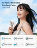 Lamicall Frozen Pad Handheld Fan, Cooling Plate Portable Fan - Refrigerating Freezer Pad, 5s Instant Cooling to 10°C Ice Cool, Mini Air Conditioner with 3 Speeds, Desk Table with Lanyard, Mom Gift 🍁 All In One Marketplace Canada