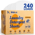 Laundry Detergent Sheets (240 Loads) - Space-Saving, Hypoallergenic,Travel-Friendly,Deep Cleaning, Fresh Linen Scent, Plastic-Free, Eco-Conscious, Paraben-Free, No Mess, Fast Dissolve 🍁 All In One Marketplace Canada