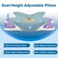 Sleep Apnea Pillow with Neck Pain & Snoring Relief -Orthopedic Cervical Pillow, Ergonomic Contour Memory Foam Pillow for Side,Back,Stomach Sleepers,Dreamers (Gray, Queen Size) 🍁 All In One Marketplace Canada