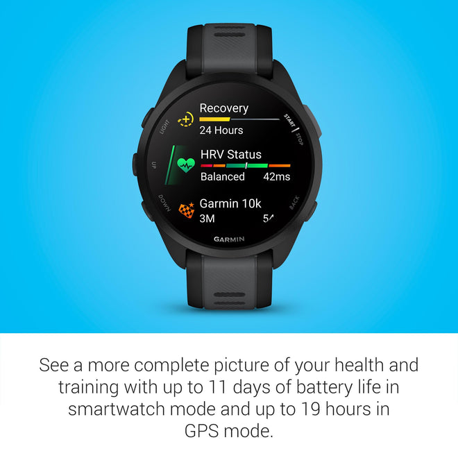 Garmin Forerunner® 165, Running Smartwatch, Colorful AMOLED Display, Training Metrics and Recovery Insights, Black 🍁 All In One Marketplace Canada