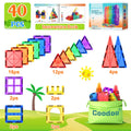 Magnetic Tiles Kids Toys STEM Magnet Toy for Toddler Magnetic Blocks Building Preschool Learning Sensory Montessori Toys for 3+ Year Old Boys and Girls, Safe Creativity Toddler Kids Toy 40PCS 🍁 All In One Marketplace Canada