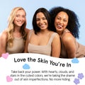 grace & stella Award Winning Skin Rescue Covers with Hydrocolloid (Multishape, 72 Count) - With Salicylic Acid and Tea Tree for Absorbing Impurities - Dermatologist Tested Skin Care, Cruelty Free, Vegan 🍁 All In One Marketplace Canada