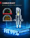 Torchbeam H4 9003 HB2 LED Headlight Bulbs, 1000% Super Brightness 1:1 Mini Size H4 Headlight Bulbs, 6500K Cool White 9003 Halogen Replacement, Plug and Play, Pack of 2 🍁 All In One Marketplace Canada