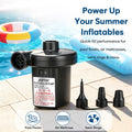 Electric Air Pump, AGPtEK Portable Quick-Fill Air Pump with 3 Nozzles, 4500 Pa 110V AC/12V DC, Perfect Inflator/Deflator Pumps for Outdoor Camping, Inflatable Cushions, Air Mattress Bed, Swimming Ring 🍁 All In One Marketplace Canada