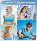 Neck Fan, Hands Free Bladeless Portable Neck Fan, 4000mAh USB Rechargeable Battery Fan, 3 Speed Personal Cooling Fan with 360° Airflow - for Hot Flashes Home Office Travel Outdoor Sports (White) 🍁 All In One Marketplace Canada