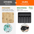 Lifewit Extra Large Cutlery Organizer, Expandable Silverware Drawer Organizer for Kitchen, Adjustable Cutlery Tray Drawer Organizer for Spoon Forks Knives, Cutlery Crocks, 13-22 x 15", Black 🍁 All In One Marketplace Canada