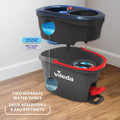 Vileda EasyWring RinseClean Spin Mop & Bucket System with 1 Extra Refill | 2-Tanks Separate Clean and Dirty Water | Machine Washable and Reusable Microfiber Mop Head | Hands-Free Wringing Mop Bucket 🍁 All In One Marketplace Canada