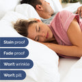 Queen Size 4 Piece Sheet Set - Comfy Breathable & Cooling Sheets - Hotel Luxury Bed Sheets for Women & Men - Deep Pockets, Easy-Fit, Extra Soft & Wrinkle Free Sheets - White Oeko-Tex Bed Sheet Set 🍁 All In One Marketplace Canada
