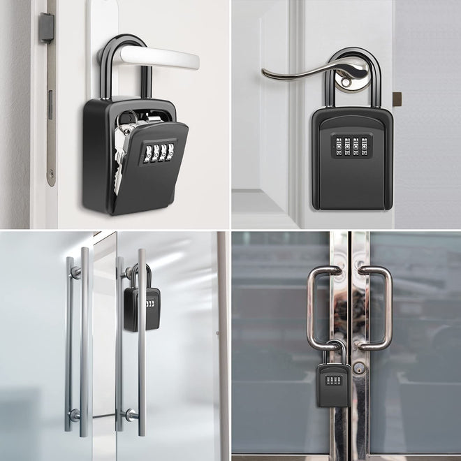 Key Lock Box, [No Installation Require] Diyife Portable Outdoor Lock Box for Keys with Removable Shackle, 5 Keys Capacity, Weatherproof 4-Digit Combination Key Safe for Home AirBnb Office 🍁 All In One Marketplace Canada
