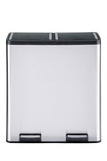 The Step N' Sort 18.5 Gallon Extra Large Capacity, Soft-Step, Dual Trash and Recycling Bin with Removable Inner Bins. Silver 🍁 All In One Marketplace Canada