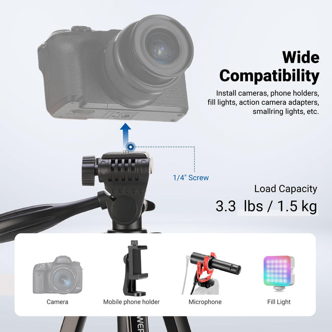 NEEWER Entry Level Version TP53 Tripod for Cell Phone & Camera, Metal 🍁 All In One Marketplace Canada