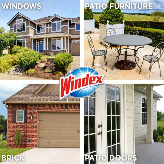 Windex Outdoor Window, Glass, and Patio Cleaner Refill, Streak-Free, Removes Dirt and Grime, Surface Cleaning Shine Spray, 3.8mL 🍁 All In One Marketplace Canada
