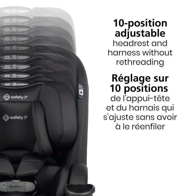 Safety 1st EverSlim 4-in-1 Convertible All-in-One Car Seat, infant to toddler, rear and forward facing, booster mode, backless booster, Fits 3 across, Washable seat, Birth to 10 years, Hexagon Horizon 🍁 All In One Marketplace Canada