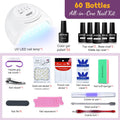 JODSONE 60 PCS Gel Nail Polish Kit with U V Light Base and Matte Glossy Top Coat Nail Gel Polish Soak off Manicure Accessory Tools Suitable for All Seasons 🍁 All In One Marketplace Canada
