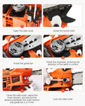 VEVOR Gas Chainsaw, 25.4CC 12" 1.2HP, Gasoline Powered Chain Saw, Handheld Cordless Petrol Chainsaws for Tree Wood Branch Cutting, Tree Trimming, Land Clearing, Farm Garden Ranch Forest Cutting Use 🍁 All In One Marketplace Canada