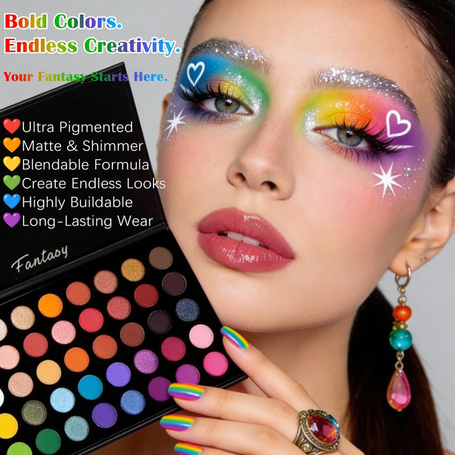 UCANBE Highly Pigmented Eye Makeup Palette, Matte Shimmer Metallic Eyeshadow Pallet Long Lasting Blendable Natural Colors Make Up Eye Shadows Cosmetics Gift Kit 🍁 All In One Marketplace Canada