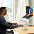 Besign LS10 Laptop Stand for Desk, Ergonomic Adjustable Notebook Tablet Stand, Riser Holder Computer Stand Compatible with Air, Pro, Dell, HP, Lenovo More 10-14" Laptops, Lapdesks (Silver) 🍁 All In One Marketplace Canada