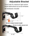 Extra Long Curtain Rods for Windows 28 to 144 inch, 1" Heavy Duty Drapery Rods with Adjustable Brackets, Bedroom Easy Instal Simple Blackout Outdoor Black Curtain Rods for Patio 🍁 All In One Marketplace Canada